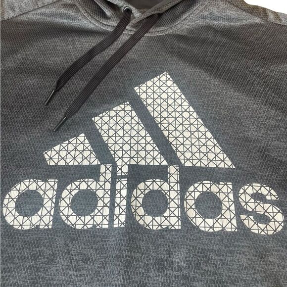 Adidas Team Fleece Logo Hoodie Mens Size Large - Picture 7 of 15